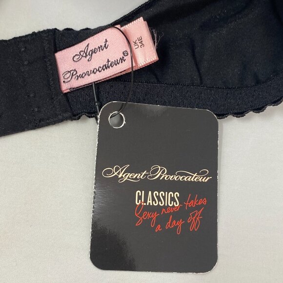 Agent Provocateur Molly Black Silk Bra 34E NWT - Picture 13 of 14